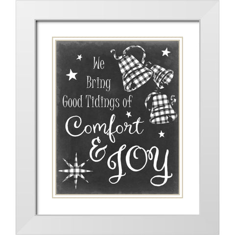 Comfort and Joy White Modern Wood Framed Art Print with Double Matting by Chandler, Sharon