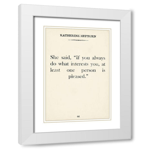 Notable Quotes I White Modern Wood Framed Art Print with Double Matting by Vision Studio