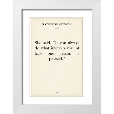 Notable Quotes I White Modern Wood Framed Art Print with Double Matting by Vision Studio