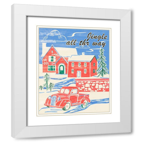 Home for Christmas VI White Modern Wood Framed Art Print with Double Matting by Wang, Melissa