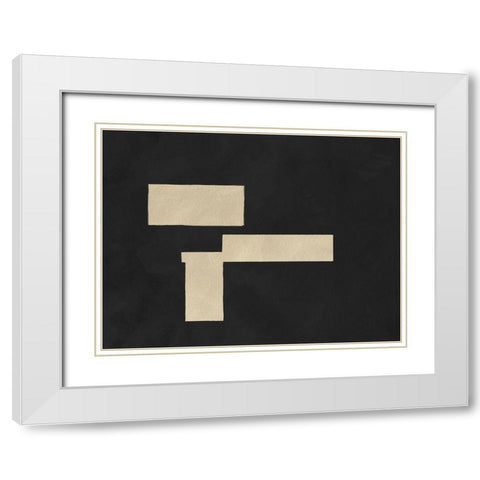 Quadrate Abstract I White Modern Wood Framed Art Print with Double Matting by Green, Jacob