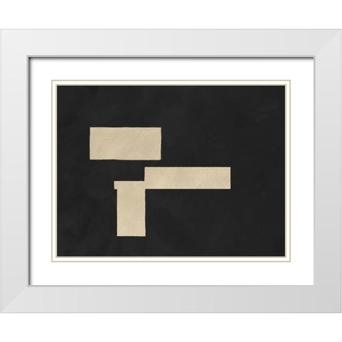 Quadrate Abstract I White Modern Wood Framed Art Print with Double Matting by Green, Jacob