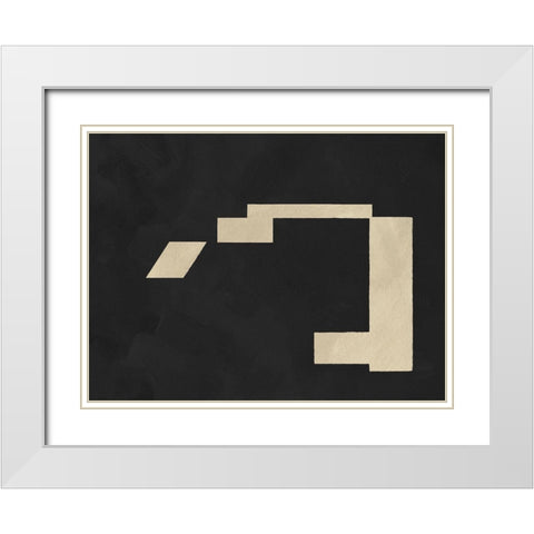 Quadrate Abstract IV White Modern Wood Framed Art Print with Double Matting by Green, Jacob