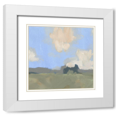 August Impression I White Modern Wood Framed Art Print with Double Matting by Green, Jacob