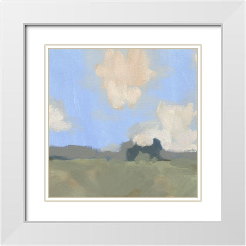 August Impression I White Modern Wood Framed Art Print with Double Matting by Green, Jacob
