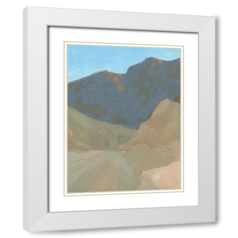 Saddle Mountain I White Modern Wood Framed Art Print with Double Matting by Green, Jacob
