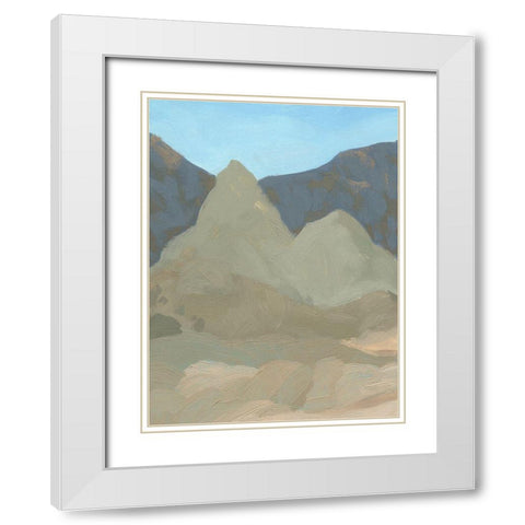 Saddle Mountain III White Modern Wood Framed Art Print with Double Matting by Green, Jacob