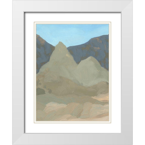 Saddle Mountain III White Modern Wood Framed Art Print with Double Matting by Green, Jacob