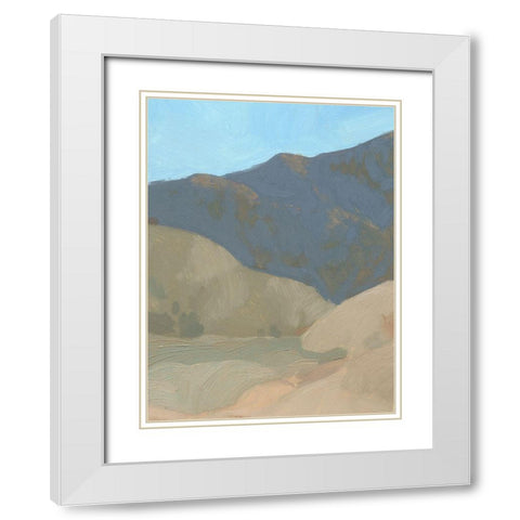 Saddle Mountain IV White Modern Wood Framed Art Print with Double Matting by Green, Jacob