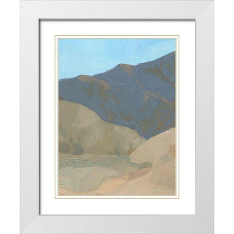 Saddle Mountain IV White Modern Wood Framed Art Print with Double Matting by Green, Jacob