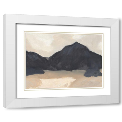 Black Mountain I White Modern Wood Framed Art Print with Double Matting by Green, Jacob