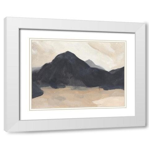 Black Mountain II White Modern Wood Framed Art Print with Double Matting by Green, Jacob