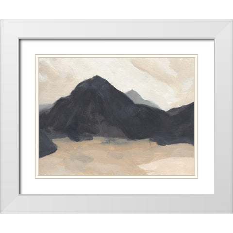 Black Mountain II White Modern Wood Framed Art Print with Double Matting by Green, Jacob