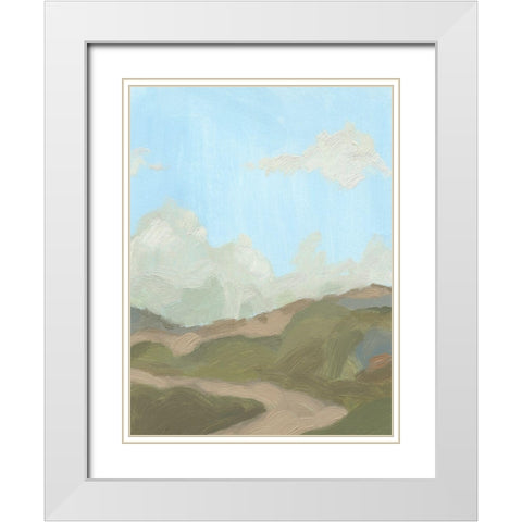 Summer Wayside I White Modern Wood Framed Art Print with Double Matting by Green, Jacob