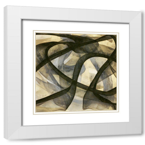Inpath II White Modern Wood Framed Art Print with Double Matting by Saunders, Alonzo