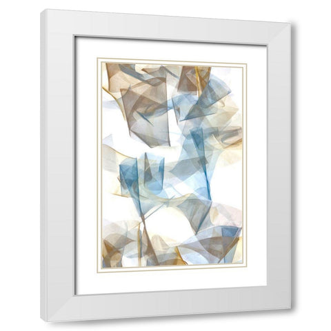 Soft Conjunction I White Modern Wood Framed Art Print with Double Matting by Saunders, Alonzo