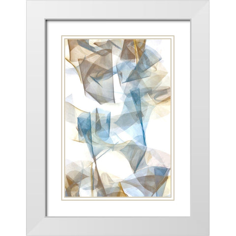Soft Conjunction I White Modern Wood Framed Art Print with Double Matting by Saunders, Alonzo