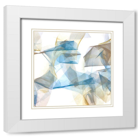 Soft Conjunction III White Modern Wood Framed Art Print with Double Matting by Saunders, Alonzo