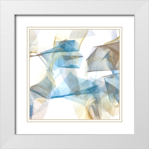 Soft Conjunction III White Modern Wood Framed Art Print with Double Matting by Saunders, Alonzo