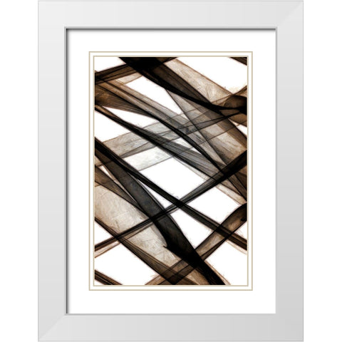 Cross Ways I White Modern Wood Framed Art Print with Double Matting by Saunders, Alonzo