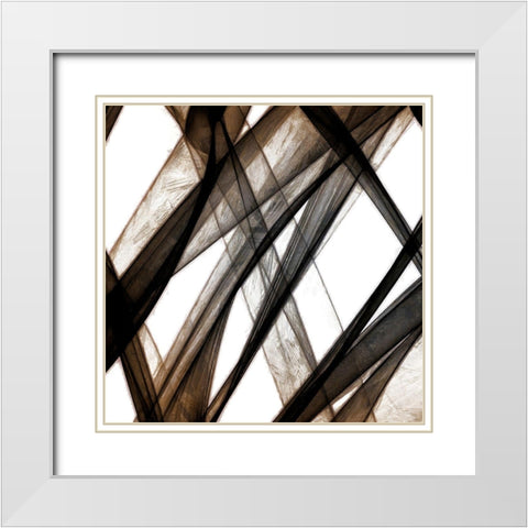 Cross Ways IV White Modern Wood Framed Art Print with Double Matting by Saunders, Alonzo