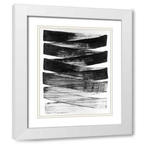 Velcro I White Modern Wood Framed Art Print with Double Matting by Lam, Vanna