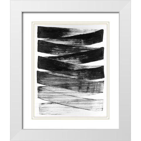 Velcro I White Modern Wood Framed Art Print with Double Matting by Lam, Vanna