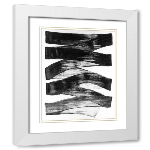 Velcro II White Modern Wood Framed Art Print with Double Matting by Lam, Vanna