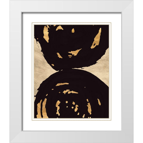Swirl on Swirl II White Modern Wood Framed Art Print with Double Matting by Saunders, Alonzo