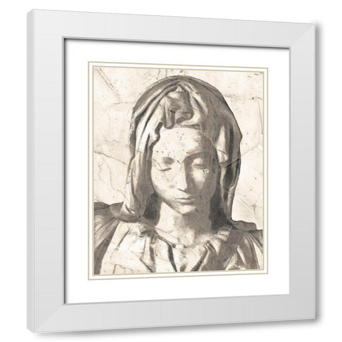 Classical Study III White Modern Wood Framed Art Print with Double Matting by Saunders, Alonzo
