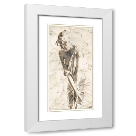 Classical Study VI White Modern Wood Framed Art Print with Double Matting by Saunders, Alonzo