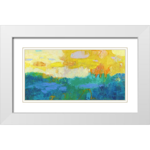 Revenir III White Modern Wood Framed Art Print with Double Matting by Jachimiec, Sue