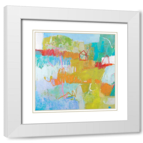 Colligere III White Modern Wood Framed Art Print with Double Matting by Jachimiec, Sue
