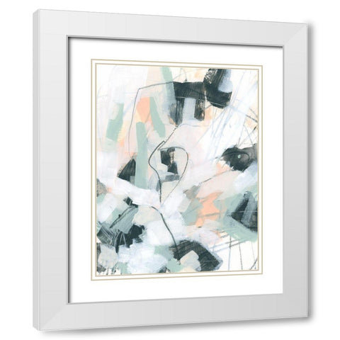Tempered Sketch II White Modern Wood Framed Art Print with Double Matting by Vess, June Erica