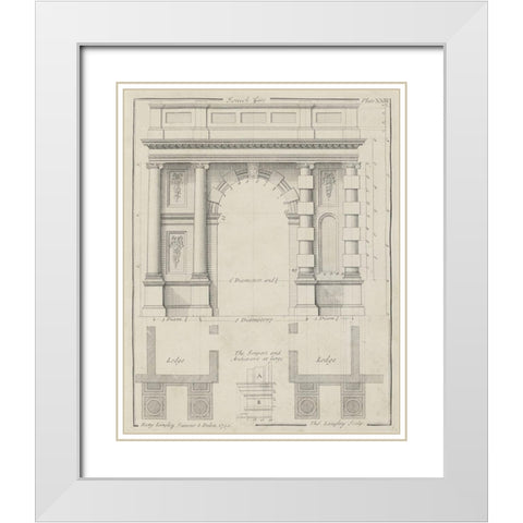 Ionic Gate White Modern Wood Framed Art Print with Double Matting by Langley