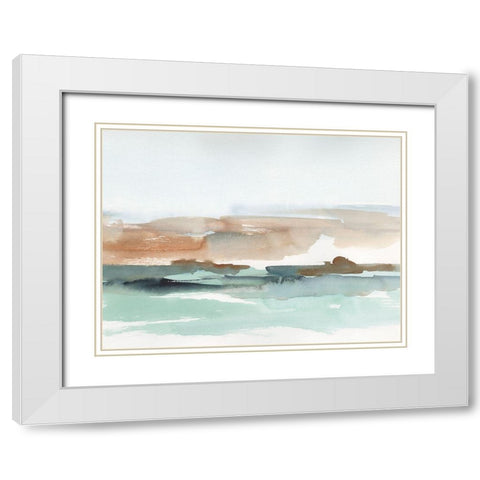 Sierra Horizon I White Modern Wood Framed Art Print with Double Matting by Harper, Ethan