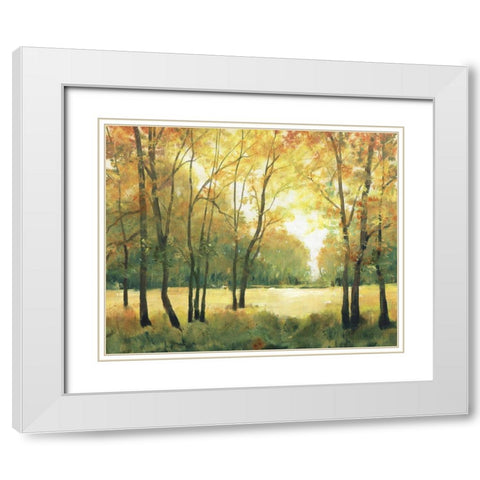 Fall Retreat II White Modern Wood Framed Art Print with Double Matting by OToole, Tim