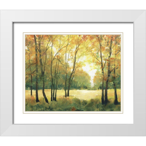 Fall Retreat II White Modern Wood Framed Art Print with Double Matting by OToole, Tim