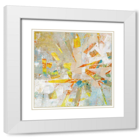 Shattered I White Modern Wood Framed Art Print with Double Matting by OToole, Tim
