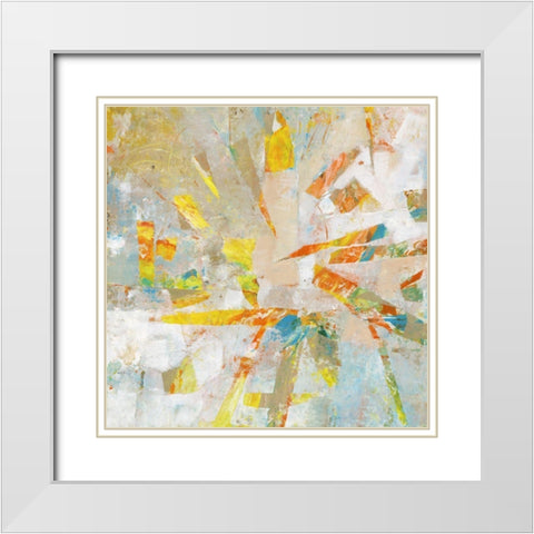 Shattered I White Modern Wood Framed Art Print with Double Matting by OToole, Tim