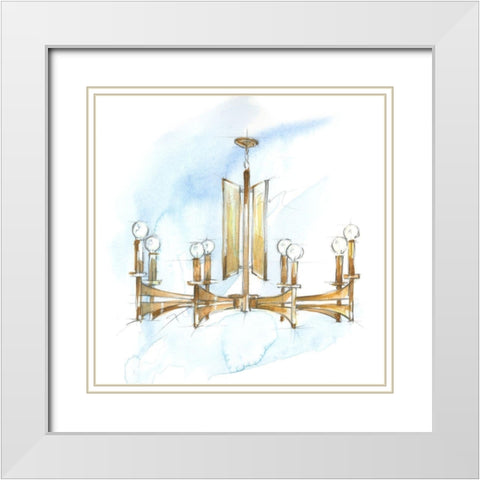 Retro Fixtures I White Modern Wood Framed Art Print with Double Matting by Harper, Ethan