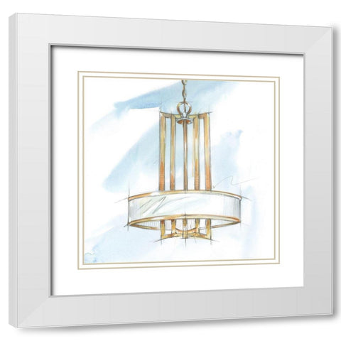 Retro Fixtures II White Modern Wood Framed Art Print with Double Matting by Harper, Ethan