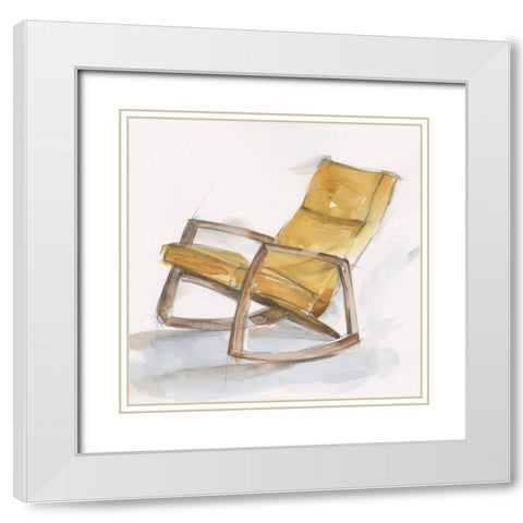 Retro Comfort IV White Modern Wood Framed Art Print with Double Matting by Harper, Ethan