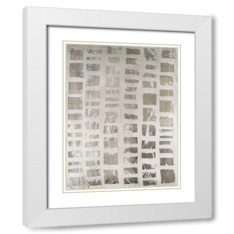 Recessive II White Modern Wood Framed Art Print with Double Matting by Lam, Vanna