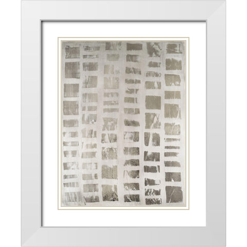 Recessive II White Modern Wood Framed Art Print with Double Matting by Lam, Vanna
