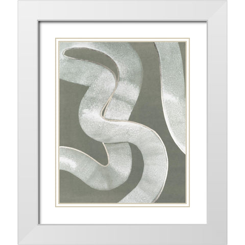 Rhizomes II White Modern Wood Framed Art Print with Double Matting by Lam, Vanna