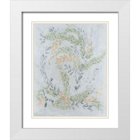 Germinate I White Modern Wood Framed Art Print with Double Matting by Lam, Vanna