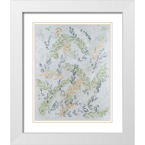 Germinate II White Modern Wood Framed Art Print with Double Matting by Lam, Vanna