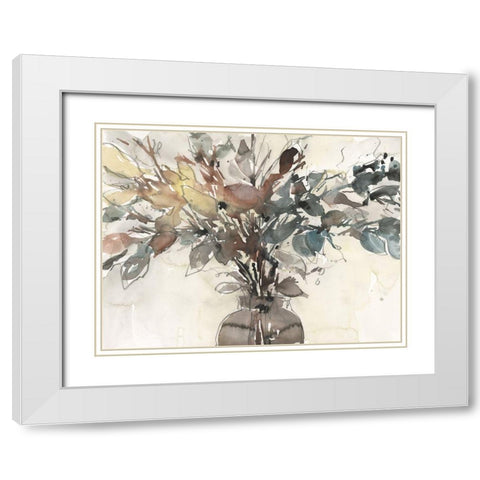 Dry Arrangement I White Modern Wood Framed Art Print with Double Matting by Dixon, Samuel