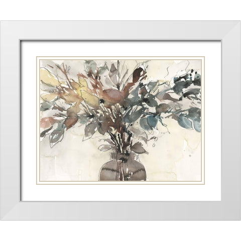 Dry Arrangement I White Modern Wood Framed Art Print with Double Matting by Dixon, Samuel